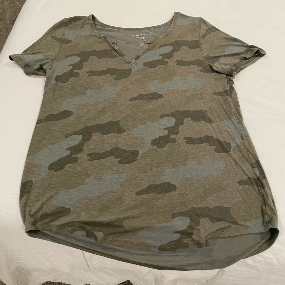 Green camp soft tee